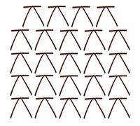 Vestamore 24 fiocchi per albero di Natale in velluto con lacci intrecciati, ornamenti rustici marroni per decorazioni natalizie, eleganti decorazioni natalizie per la casa