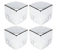 Vestamore 4 staffe angolari in metallo per scatole, 5,1 x 5,1 cm, protezioni di calibro pesante, salvaguardare i bordi della scatola in legno, installazione rapida, prevenzione dei danni