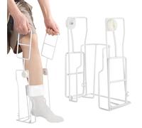 Vestamore Aiuto adattivo per calze con manico pieghevole, aiuto per anziani con mobilità limitata, adatto per polpacci da 16 anni