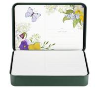 Vestamore Cards Note Blank, 24 cartoline ad acquerello, per pittura ad acquerello fai da te, carta di polpa di cotone, per auguri di ringraziamento, 9,94 x 10,7 cm, in scatola di ferro conservata