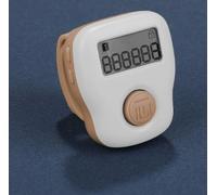 Vestamore Contatore digitale, mini USB ricaricabile, clicker elettronico con memoria, anello regolabile in silicone, funzionamento con un pulsante, display luminoso per contare