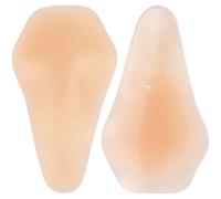 Vestamore Coppia di ginocchiere adesive estese in silicone, colore della pelle, assorbimento degli urti antiscivolo, 21 x 11 x 0,6 cm, per sci, danza, pattinaggio, arrampicata