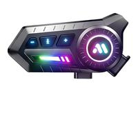 Vestamore Cuffie wireless per casco da moto, impermeabili, riduzione del rumore, citofono con microfono due in uno, Bluetooth 6.0, batteria ricaricabile di tipo C, radio FM, design di controllo ampio