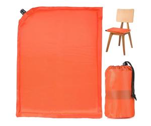 Vestamore Cuscino per sedia autogonfiante portatile, in memory foam, antiscivolo, 40 x 30 cm, ideale per viaggi, ufficio e casa, arancione