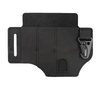 Vestamore Fondina tattica in pelle, organizer multifunzione per cintura con clip a sgancio rapido, porta attrezzi di sopravvivenza per coltelli e torce elettriche