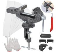 Vestamore Kit con morsetto rotante a 360° per mazze da golf con nastro biadesivo, manicotto in gomma, taglierina per un facile ripping