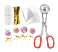 Vestamore Kit da 1001 pezzi per torte fai da te, 100 sacchetti, 100 bastoncini di carta per lecca, 800 fascette e 1 pinza per formatura