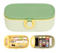 Vestamore Kit da cucito portatile a mano con 43 strumenti essenziali, include scatola organizer in plastica per riparazioni domestiche e progetti fai da te