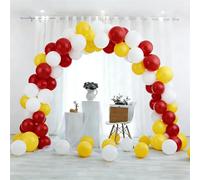 Vestamore Kit per arco di palloncini, 132 pezzi, colore bordeaux dorato e rosso vino, palloncini da 5 in 10 pollici con striscia, cerchi adesivi, per Natale, Capodanno, matrimoni, addio al nubilato