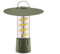 Vestamore Lanterna da campeggio ricaricabile a LED, torcia portatile da 110 lm con paralume, bastone luminoso verde portatile per esterni, impermeabile IP44, ricarica di tipo C, base di attacco forte