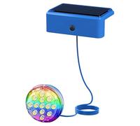 Vestamore Luci solari per piscina, luci a LED sommergibili per piscine interrate, impermeabile IP68, 16 modalità di colore, 14 x 8,9 x 4,3 cm, 14,1 x 9 x 4,4 cm