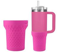 Vestamore Manicotto del silicone della tazza da 40 once per la tazza, modello a nido d'ape con apertura della maniglia, stivale protettivo antiscivolo del silicone per la tazza