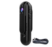 Vestamore Mini fotocamera HD 1080p, obiettivo portatile con angolo ampio di 140°, visione notturna a infrarossi, durata della batteria di 6 ore, ideale per forze dell'ordine, sorveglianza e sport