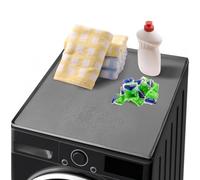 Vestamore Tappetino protettivo per asciugatrice e rondella, tappetino antiscivolo in silicone per la protezione della lavatrice, vassoio portaoggetti per lavanderia, accessorio per lavanderia, grigio