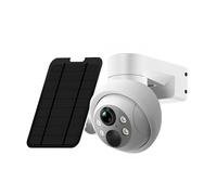 Vestamore Telecamera di sicurezza solare wireless 3MP 2K, telecamera PTZ esterna per visione panoramica a 360 gradi, visione notturna a colori, 4G Wifi, rilevamento del movimento AI, alimentazione a