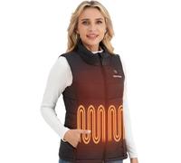 Vestego Gilet riscaldato da donna, 3 livelli di riscaldamento (batteria inclusa), nero, Medium