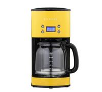 Vestel Macchina da caffè con filtro retrò con caraffa in vetro, capacità 1,5 l, capacità 12 tazze, 1000 W (giallo)