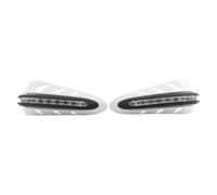 Vesti per motociclisti universali con luce compatibile per 125 150 250 300 Protettore del manubrio Motocross(White)