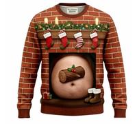 Vestibilità comoda e rilassata: classico pullover girocollo a maniche lunghe. Il taglio ampio consente libertà di movimento, facile da indossare e da togliere. Si adatta alle forme del corpo per un