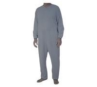 VESTIESSE TUTONE Pigiama Intero Anziano Manica Lunga Zip Posteriore Cotone Felpato Saggio