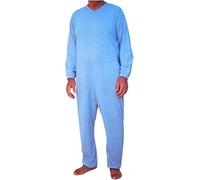 VESTIESSE TUTONE Pigiama Intero Anziano Manica Lunga Zip Posteriore Cotone Felpato Saggio