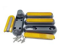 Vestigia® - Set di copertura riflettente per ruote laterali posteriori e anteriori per scooter elettrico Xiaomi 1S Essential Pro2 - Pezzi di ricambio per scooter elettrico (arancione)