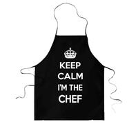 Vestin Grembiule da cucina - Keep calm i’m the chef - realizzati con materiali e finiture di alta qualità che garantiscono la massima durata (Cotone, Marrone)