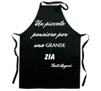 Vestin Grembiule da cucina - un piccolo pensiero per una grande zia - tanti auguri zia - realizzati con materiali e finiture di alta qualità che garantiscono la massima durata (Cotone, Bianco)