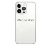 Vestin M - Italy Cover Compatibile Con Tutti i Modelli iPhone - SCEMO CHI LEGGE - Trasparente UltraSottili AntiGraffio Antiurto Case Custodia Marca