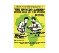 Vestin Stampa in Poster o Tela Canvas 100% QUALITà ITALIA - George Foreman vs Muhammad Ali - effetto Dipinto Idea Regalo Casa quadro cucina stanza da letto soggiorno (POSTER, 69X94 CM)
