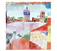 Vestin Stampa in Poster o Tela Canvas 100% QUALITà ITALIA - Paul Klee - Hammamet con la sua moschea - effetto Dipinto Idea Regalo Casa quadro cucina stanza da letto soggiorno (TELA CANVAS, 80X85 CM)