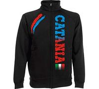 Vestipassioni Giacchino Catania Tifosi Città Italiane Sport Anche per Bambini (XXXL Nero)