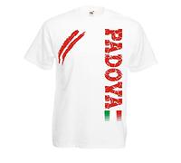 Vestipassioni T-Shirt Padova Tifosi Città Italiane Sport Anche per Bambini (Bianco S)
