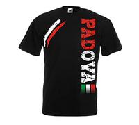 Vestipassioni T-Shirt Padova Tifosi Città Italiane Sport Anche per Bambini (Nero L)