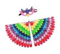 Vestire le degli uccelli per bambini e adulti - Costume con colorate piume per Halloween, feste e cosplay | Morbido e confortevole, costumi animali, fantasia e uccelli