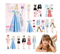 Vestire s, s di Carta magnetica,s magnetici Vestire Giocattolo | di Carta magnetica Principessa vestita con Colori per Ragazza da 4 a 7 Anni