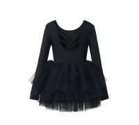 Vestiti Bambina-Vestito da Ballo per Ragazze, tutù di Balletto A Maniche Lunghe, Costume per Prove E Spettacoli, Elegante Body con Gonna per Lezioni di Danza, Saggi, Feste