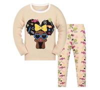 Vestiti Bambino Bambini Pigiameria,Pigiama Morbido Due Pezzi Stampa di Cartoni Animati Pantaloni Solidi a Manica Lunga e con Lunghi Tasche Adatto per Il Gioco nel Tempo Libero