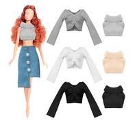 Vestiti Bambole, 6 PCS Vestiti Bambola 30 cm, Vestiti per la Festa per Bambole, Vestiti e Accessori per Bambola, Accessori per Bambole da 11,8 Pollici, Regali di Vompleanno per Ragazze (A)