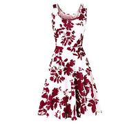 Vestiti Corti Estivi Abiti da Giorno Senza Maniche Spiaggia Floreali Donna Estate Vestitini Vestito A Fiori Abito Corto Estivo Signora Mare Eleganti Ragazza Casual Abito da Cocktail Cerimonia Sera M