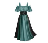 Vestiti Costume Rinascimentale Da Donna Principessa Cosplay Abito Carnevale Gotico Abito Gotico Con Spalle Scoperte Vestito Medievale Donna Retrò Curvy Lungo Abiti Cerimonia Vestito Da Sera In Pizzo