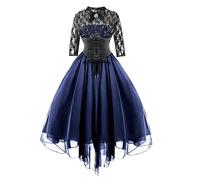 Vestiti da Cerimonia per Donne Curvy Donna Comodi Tubini Paillettes Longuette Seconde Plissettati Lino Aderente Taglia Linea Settembre Volant Satin Nascondere Noleggio Cappello Vita Spaccio