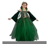 Vestiti Da Cosplay Per Ragazze,Gonna Verde Fata Per Giochi Di Ruolo | Costume Da Cosplay In Tulle Per Travestimento Per Bambine Di 2-10 Anni Per Carnevale, Maschera E Festa A Tema Fate