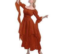 Vestiti da Donna Gotico Medievale Vestito Halloween Cocktail Costume da Sera Carnevale Cerimonia Travestimento Maxi Abiti Rinascimentale Donna Principessa Vintage per Feste e Party a Tema Streghe