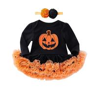 Vestiti Di Halloween Per Bambina Vestito Streghetta Halloween Costume Travestimento Zucca Costumi Halloween Bimba Pipistrello Vestiti Zombie Vampiro Costumino Arancione Abbigliamento Halloween Bambina