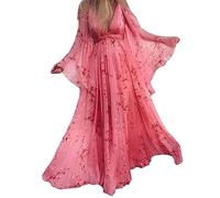 Vestiti Donna Estivi Lunghi Curvy Sexy Taglia Forte Abiti Eleganti Donna Cerimonia de Sera Comodi Leggero Fashion Pizzo Casual Vacanza Lavoro Long Dress