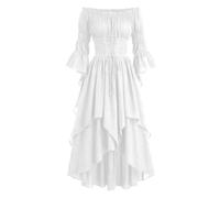 Vestiti Donna Halloween Corpetto Maniche Campana Antico Stile Principessa