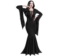 Vestiti Donna Strega Sexy Costume Halloween Adulto Cosplay Corset Vampiro Gotico Gotica Corsetto Carnevale Angelo Addams Corsetti Pirata Vestito Abito Abiti Morticia Costumi Nero XL