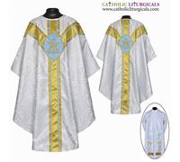 Vestiti e set stole gotici argento metallizzato Ave Maria, casula gotica,...