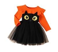 Vestiti Halloween Bambina 1 Anno Vestiti Streghetta Halloween Costume Travestimento Zucca Costumi Halloween Neonati Pipistrello Vestito Fantasma Vampiro Costumi Malefica Abbigliamento Halloween